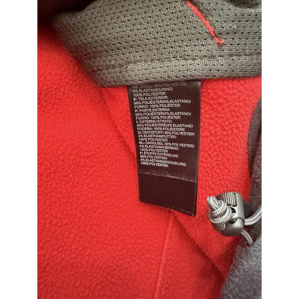 The North Face Stretch Jacket Mens L Red Full Zip Soft Shell Large Perfect